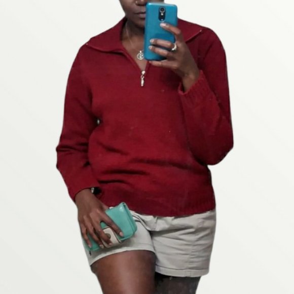 Mock Neck Sweater Zipper - Picture 1 of 3